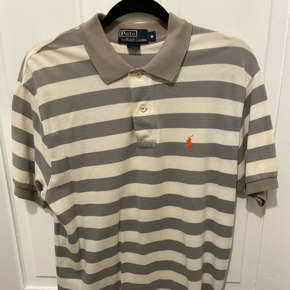 VINTAGE | Polo by Ralph Lauren | 100% Cotton | Men’s Stripped Polo | Size medium
